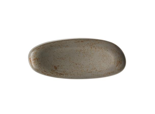 POTTERY tallerken oval coupe380x160mm Dekor: Unique Light Grey